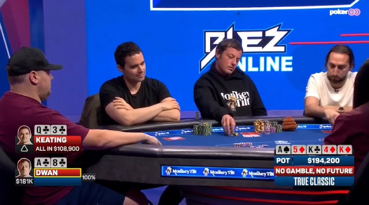 Alan Keating vs Tom Dwan，Q高全下诈唬再封神