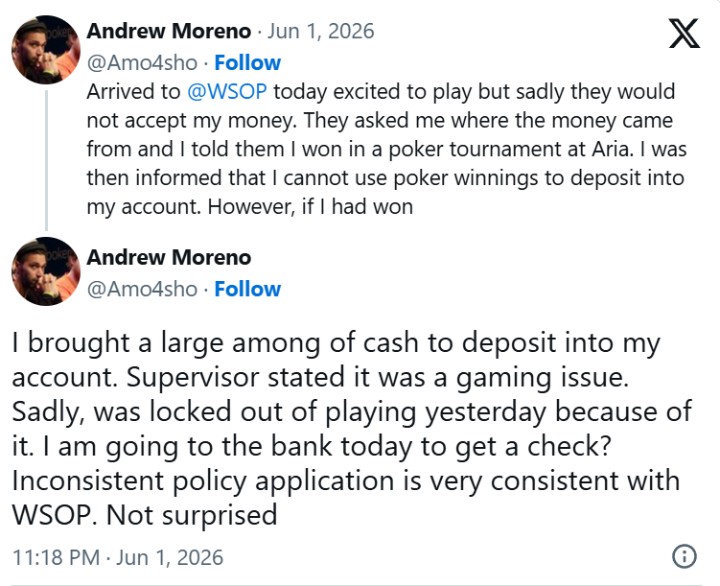 Andrew Moreno也受到影响