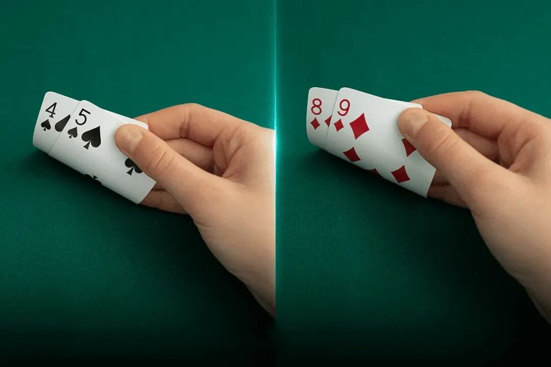 德州扑克这两种情况下,同花54比同花98更好
